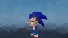 Remix of sackboy sonic costume wip