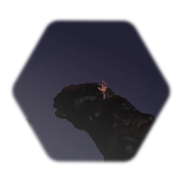 Filled grave with raising hand