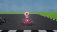 Bowser jr kart race toad