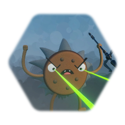 Trident Wielding Laser Shooting Death Cookie