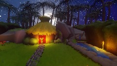 Jungle Hut Scene