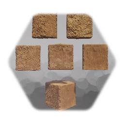 Detailed Desert Rock Cube Face (Base Asset 7% Thermo)