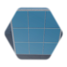 Two sided 4x4 + 1x1 aqua blue bathroom tiles
