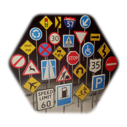 <uisculpt> US and EU Road Sign Set <term>(NXS)