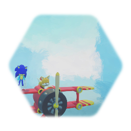 Sonic and Tails in plane