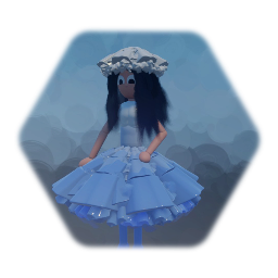 Blue ombre fashion doll