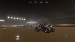 Stadium track with narrow chassis.