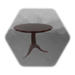 Small old wooden table - round