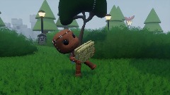 Sackboy finds a Biscuit.