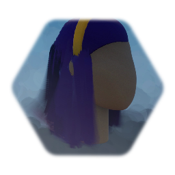 Purple Blue Hair with Movement and Headband