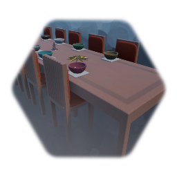Long Table with Chairs