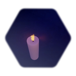 Candle with flame
