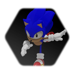 Stylized Classic Sonic (My very 1st Sonic Model)