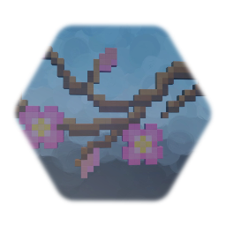 Cherry Blossom Branch - Pixel Art