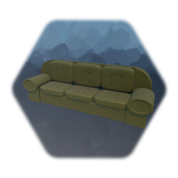 Italian Leather Sofa - Yellowish