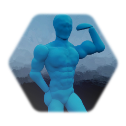Muscular male base puppet