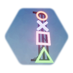 PlayStation neon city sign