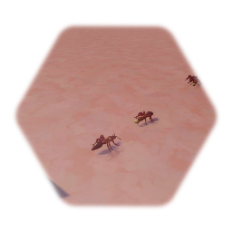 Ants following paths back and forth (Now with ants!)