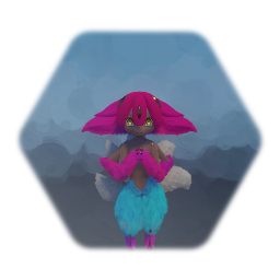 Remix of Faputa but dyed with skyblue and pink furr.
