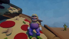 Wario and pizza