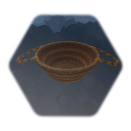 Shallow Basket with Large Handles