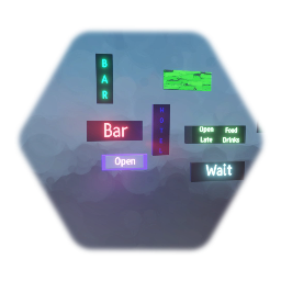 Cyberpunk neon signs