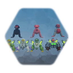 Scary baboon tweakers and Monster