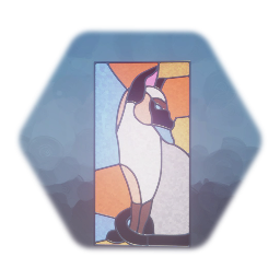 Siamese Cat (stained glass)