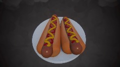 Hotdogs on a plate