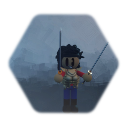 Ninja Nour Ashraf With 2 Swords And Amazing Ninja Armor