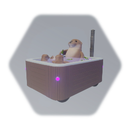 Otter in hot tub