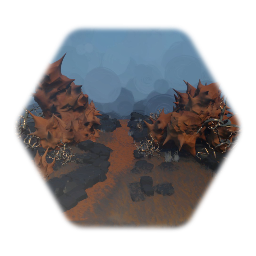 Alien Planet Landscape Path Tile