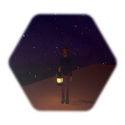 3rd person with blinking eyes and Lartern