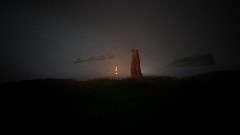 Misty Grass and Lake