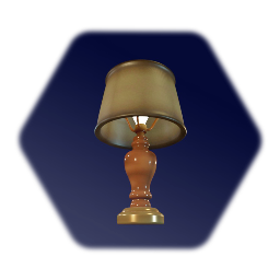 Wooden Lamp with Black Shade