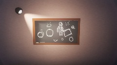 Chalkboard with light