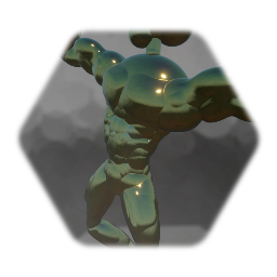 Golden Muscular Statue