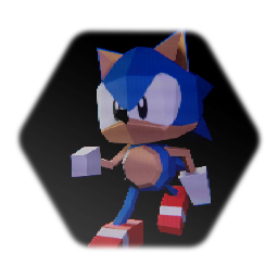 Finished and rigged Sonic R/ Low Poly Sonic