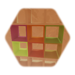 Half Colored Cube Shelf
