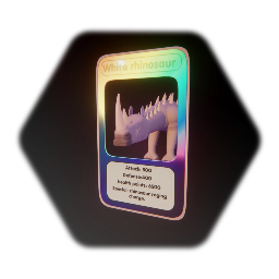 (WWC) white rhinosaur Collectable card