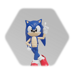 Stylized Classic Sonic The Hedgehog CGI Model