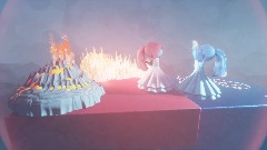 Fire queen and ice queen fighting