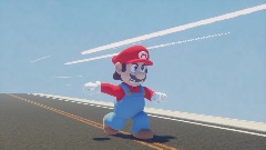 Mario walking with anger.