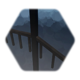 Wooden railings and beam