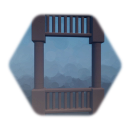 Porch columns and balustrade