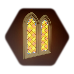 Double Stained Glass Windows & Frame - Color Style 2