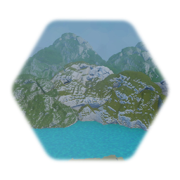 Background Jungle rock cliff mountain