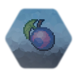 Pixel Art Blue Fruit Moon