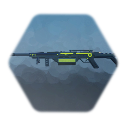 Futuristic LMG with animations and effects
