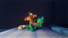 Cipher and sticks (laughing)